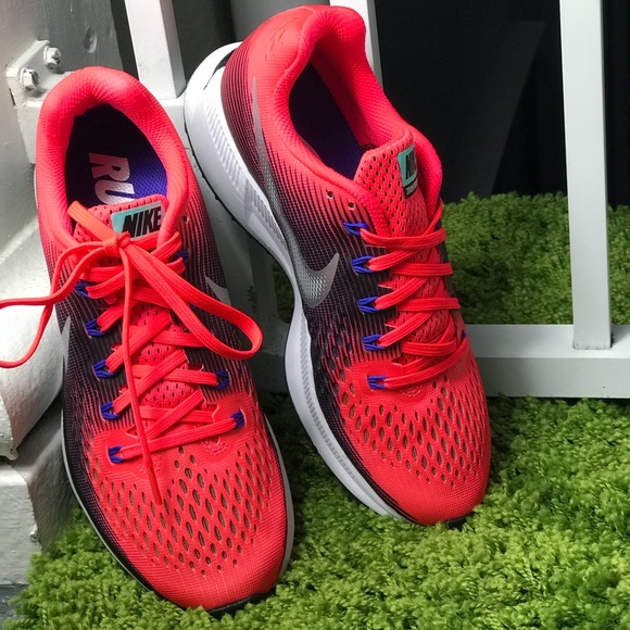 NWT Nike Zoom Pegasus 34 Scarlet/Black WMNS - Picture 2 of 8